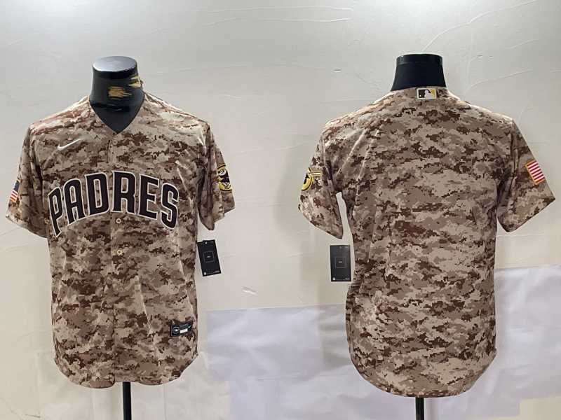 Men%27s San Diego Padres Blank Camo Cool Base Stitched Jersey->alabama crimson tide->NCAA Jersey
